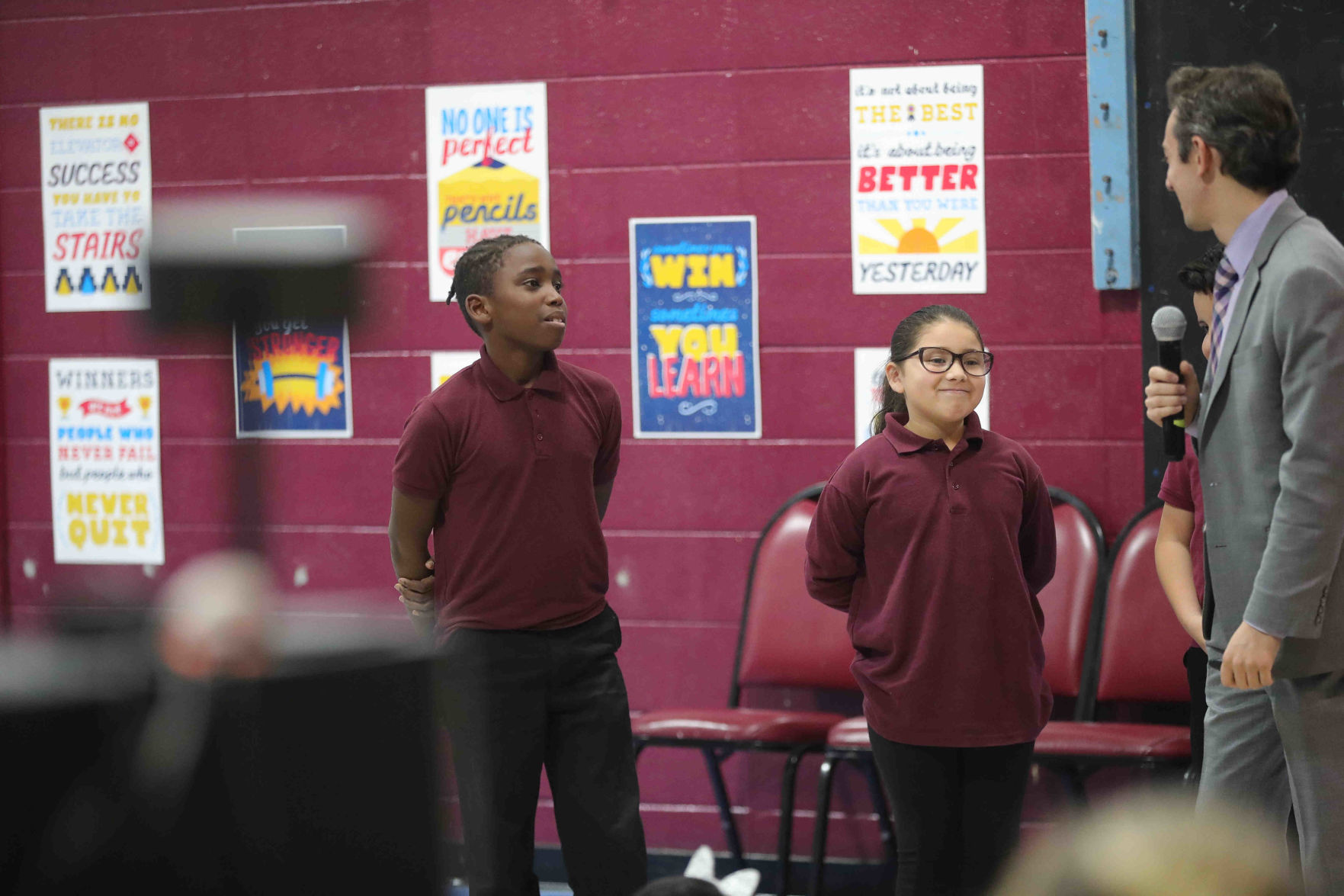 Meteorologist Joe Martucci at South Main School